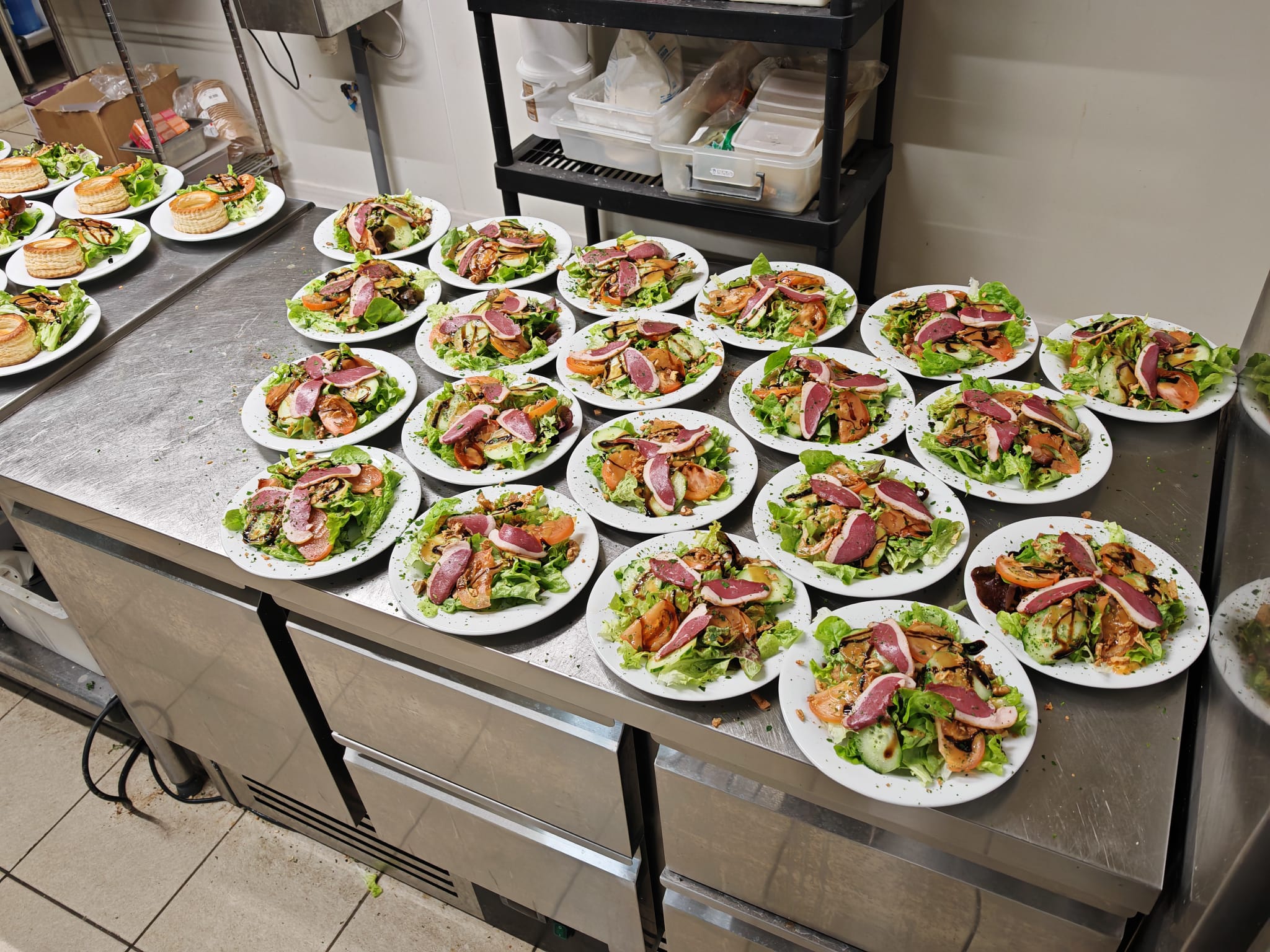 Service pour groupe - salades magret