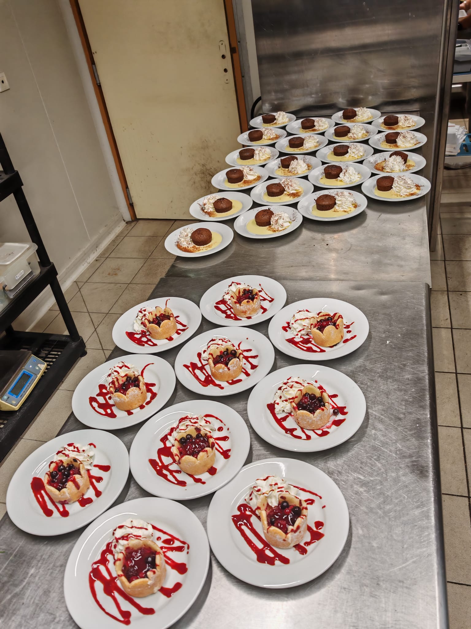 Desserts maison en service groupe